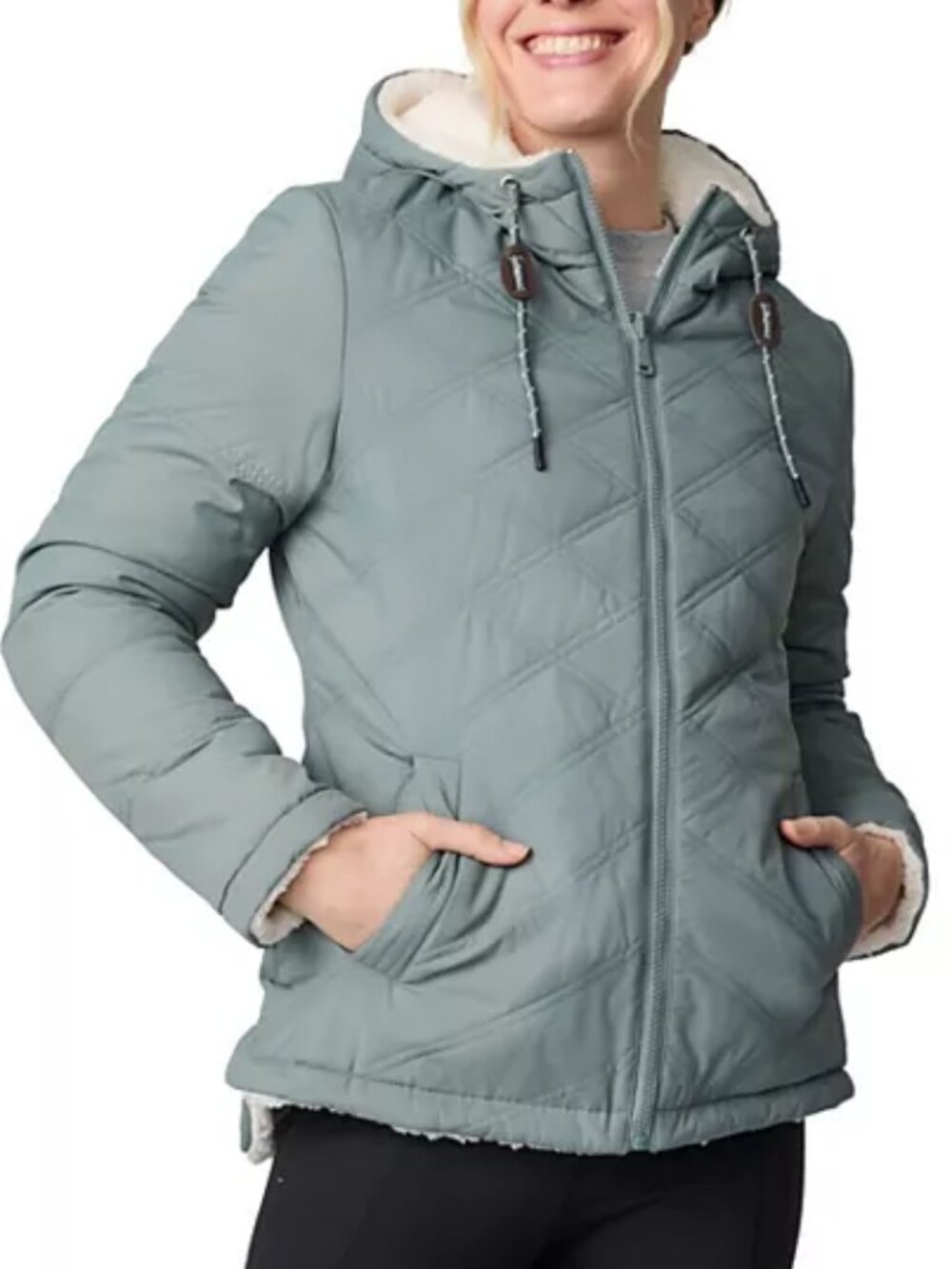 Free Country Women's Acadia Cloud Lite Reversible Jacket, Color: Cyprus, L